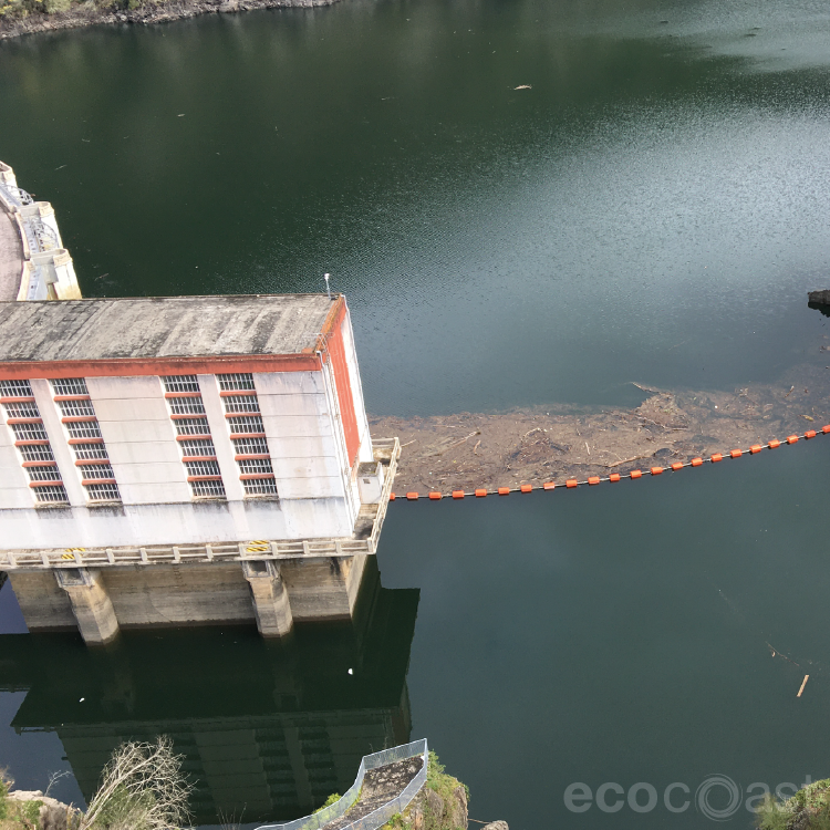Barreras anti-basura Ecocoast instaladas en embalse español
